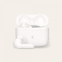 Ksix Auriculares Inalámbricos Noise Cancel 2 - Bluetooth 5.0 - Autonomía Hasta 27 Horas - Blanco