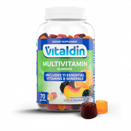Vitaldin Multivitaminas 70 Gummies - Complemento Alimenticio para Mujer y Hombre Adulto con 11 Vitaminas & Minerales - Sin Gluten