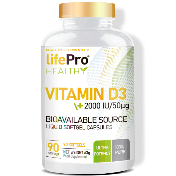 Life Pro Vitamin D3 2000Ui 90 Softgels