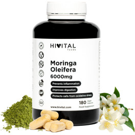 Hivital Moringa Oleifera 6000 Mg. 180 Cápsulas Veganas Para 6 Meses