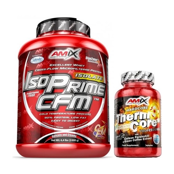 Pack Amix IsoPrime CFM Isolate 2 kg + ThermoCore 30 gélules