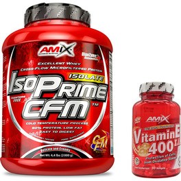 Pack REGALO Amix IsoPrime CFM Isolate Protein 2 Kg + Vitamina E 30 Caps