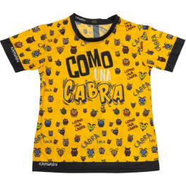 Kamuabu Camiseta Running Comounacabra Orange - Manga Corta Hombre - 110grs