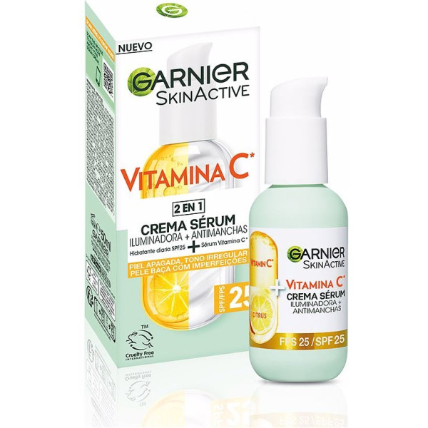 Garnier Skinactive Vitamina C Crema Sérum Spf25 50 Ml Unisex