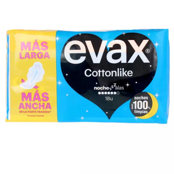 Evax Cottonlike Compresas Noche Alas 18 U Unisex