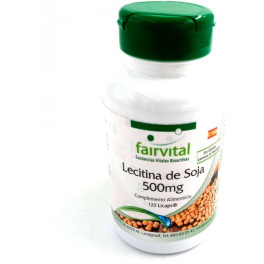 Fairvital Lecitina De Soja 500mg - 120 Licaps - Calidad Cardiovascular - Vegano