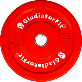 Gladiatorfit Disco Olímpico De Caucho Con Orificio Metálico De 51 Mm