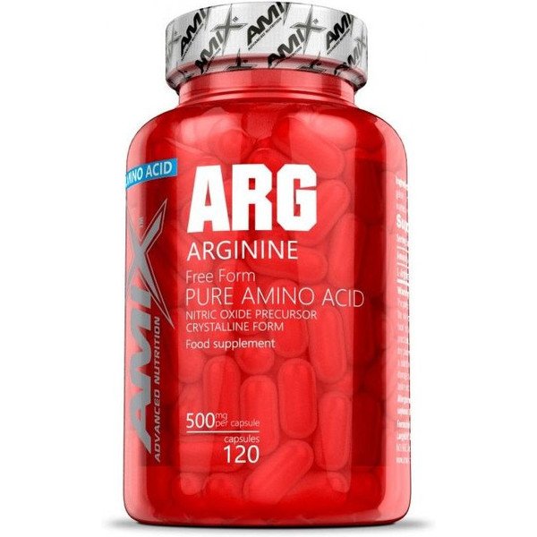 AMIX Arginine 120 Capsules - Contains Essential Amino Acids + Contributes To Reducing Tiredness And Fatigue