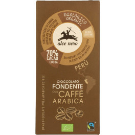 Alce Nero Tableta De Chocolate Negro Con Café Arábica