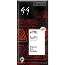 Vivani Chocolate Negro 99% Panamá Con Azúcar De Coco Bio