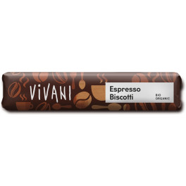 Vivani Espresso Biscotti - Barrita De Chocolate Con Leche Con Un Relleno De Crema De Café Y Biscotti