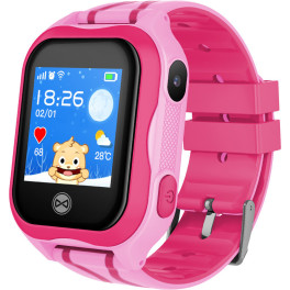 Forever Smartwatch See Me Kw-300 2g Reloj Inteligente Para  Niños Con Gps/lbs/wificámararesistente A Salpicaduras Rosa