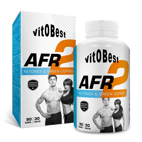 VitOBest AFR2 90 VegeCaps - Cetonas de Frambuesa + Café Verde / Estimula el Metabolismo