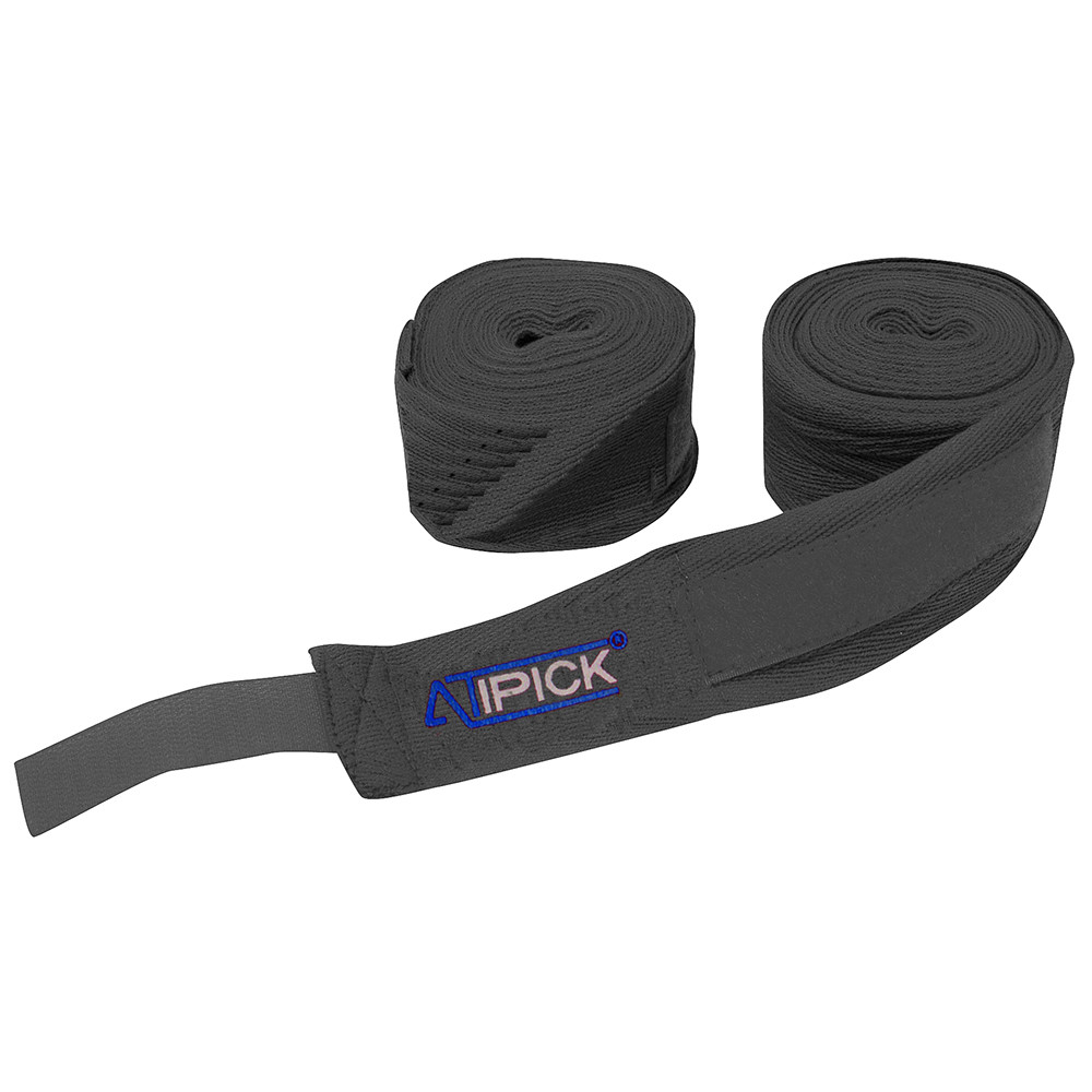 Atipick Par Vendas Algodón Para Boxeo 5m X 5 Cm. Negro Atipick Par Vendas Algodón Para Boxeo 5m X 5 Cm. Negro