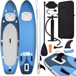 Vidaxl Set De Tabla De Paddle Surf Hinchable Azul Marino 330x76x10 Cm