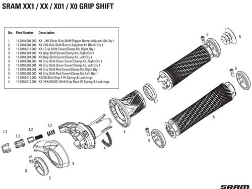 Sram Rec Tensor Cable Gripshift Xx1/X0 Negro Sram Rec Tensor Cable Gripshift Xx1/X0 Negro