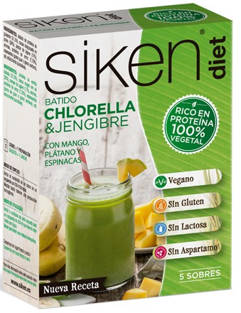 Siken Diet Batido de Chlorella y Jengibre 5 sobres x 20 gr Siken Diet Batido de Chlorella y Jengibre 5 sobres x 20 gr