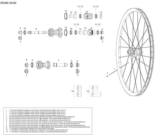 Sram Rueda Roam 30 27.5 Del Qr/15** Sram Rueda Roam 30 27.5 Del Qr/15**