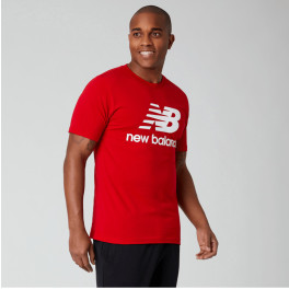 New Balance Chaqueta Nb Essentials Stacked Logo Tee Rep Team Red