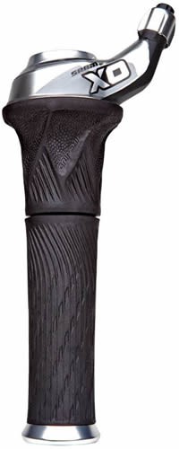 Sram Mando X0 Grip Shift 3 Velocidades Lock-On Delantero Plata Sram Mando X0 Grip Shift 3 Velocidades Lock-On Delantero Plata