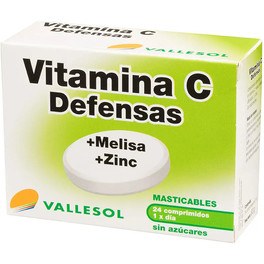 Vallesol Vitamina C + Melisa + Zinc 24 Comprimidos