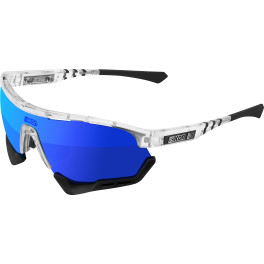 Scicon Sports Aerotech-scn-pp-xl Gafas De Sol De Rendimiento Deportivo Scnpp Multimirror Blue / Crystal Gloss