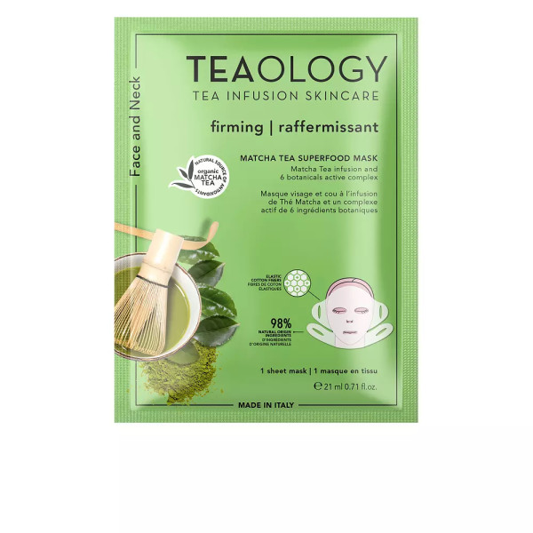 Tealogy Face And Neck Matcha Tea Superfood Mask 21 Ml Unisex
