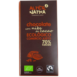 Alternativa 3 Chocolate 70% Con Nibs De Cacao Bio 80 G