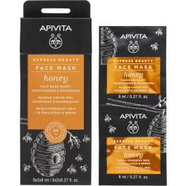 Apivita Express Beauty Mascarilla Hidratante Y Nutritiva Con Miel 2 Unidades De 8ml