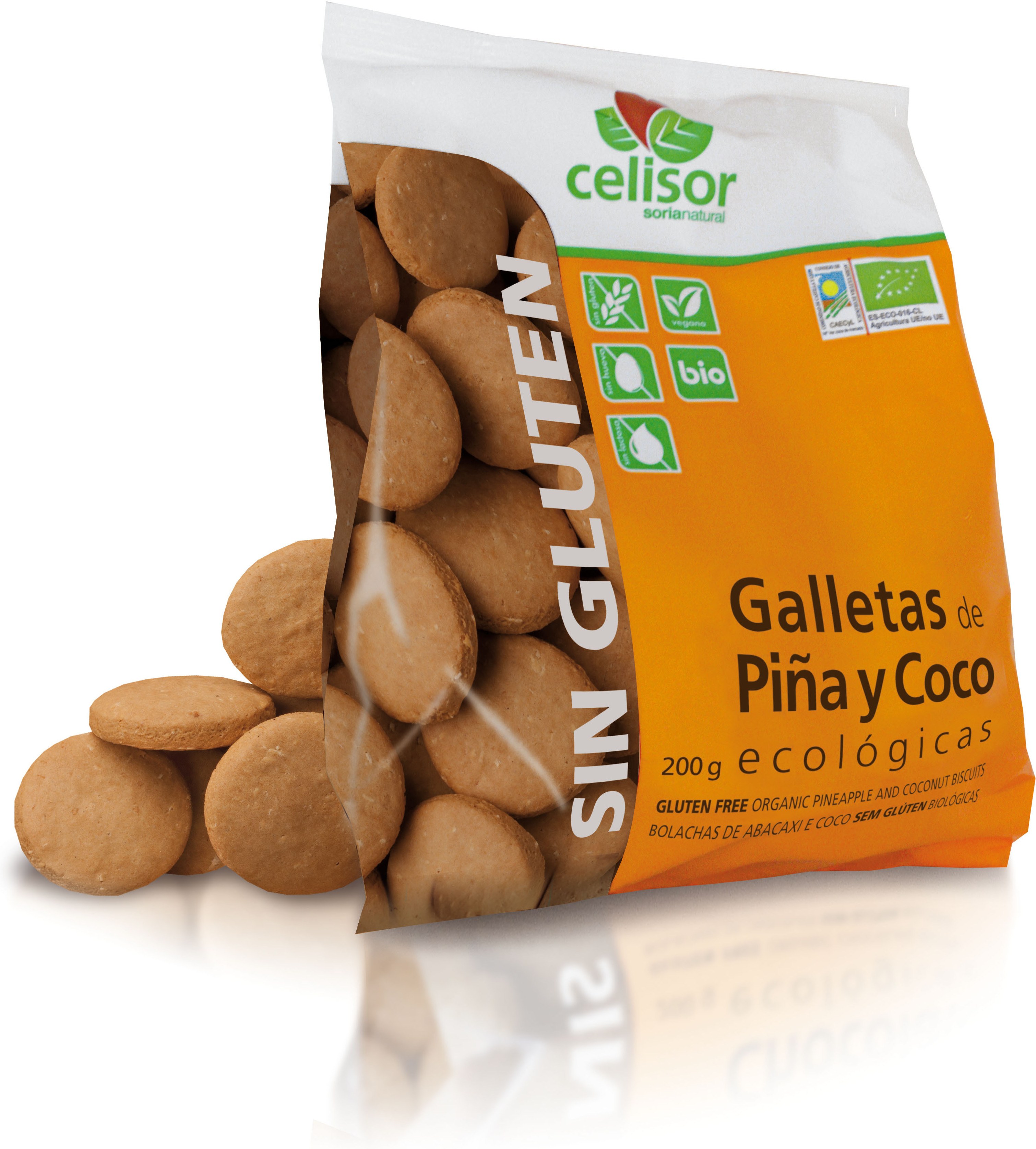 Soria Natural Galletas Piña-coco Bio Celisor Soria Natural Galletas Piña-coco Bio Celisor
