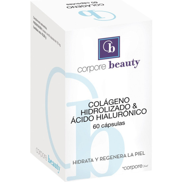 Corpore Beauty Colágeno Hidrolizado Y ácido Hialurónico 60 Caps De 725mg