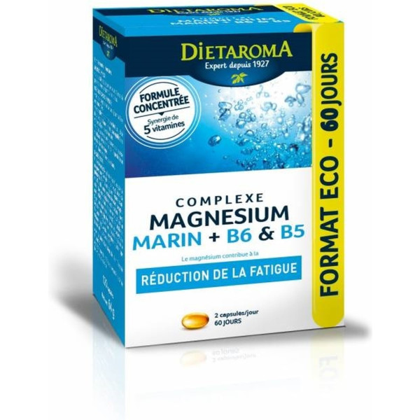 Dietaroma Magnesio Marino + B6 Y B5 Reducción De La Fatiga 120 Caps
