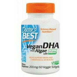Doctors Best Dha De Algas Vegano 200 Mg 60 Caps Vegetales