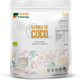 Energy Feelings Harina De Coco Deshidratado Eco Xxl Pack 1 Kg De Polvo