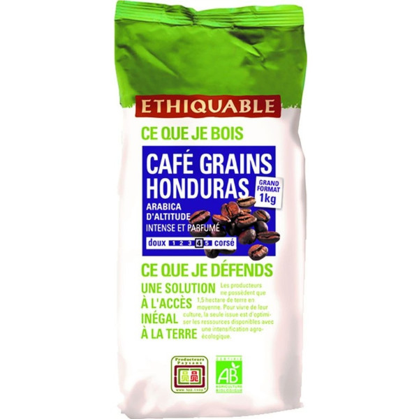 Ethiquable Café Premium Grano Honduras Marcala Bio 1 Kg