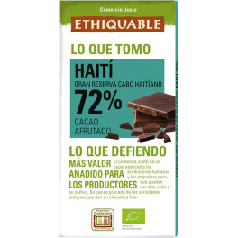 Ethiquable Chocolate Negro Bio 72% 100 G