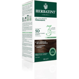 Herbatint Tinte Permanente En Gel Para El Cabello 3 Dosis 5d Castaño Dorado Claro 300 Ml