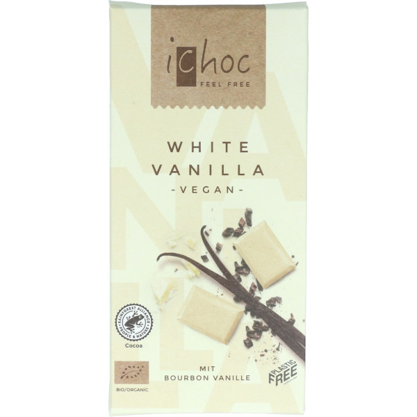 Ichoc Chocolate Vegano Blanco Con Vainilla Bourbon 80 G (vainilla - Chocolate)
