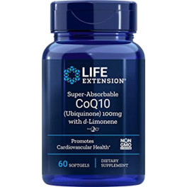 Life Extension Coq10 Super Absorbible Con D-limoneno 100 Mg 60 Perlas