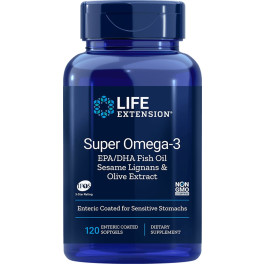Life Extension Super Omega-3 Epa/dha 120 Caps Blandas Con Recubrimiento