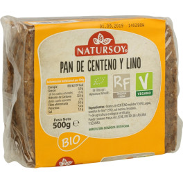 Natursoy Pan De Centeno Y Lino 500 G