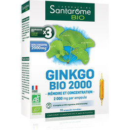 Santarome Ginkgo Orgánico 2000 20 Ampollas