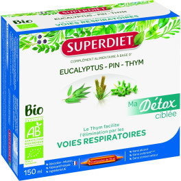 Superdiet Detox Vías Respiratorias Tomillo Orgánico 10 Ampollas De 15ml