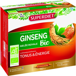 Superdiet Ginseng - Jalea Real Orgánica 10 Ampollas