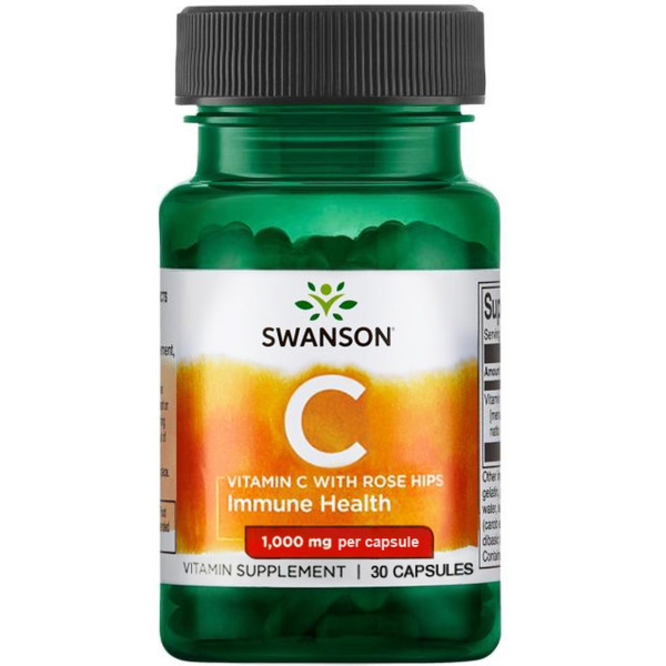 Swanson Vitamina C Con Escaramujos 30 Caps De 1000mg
