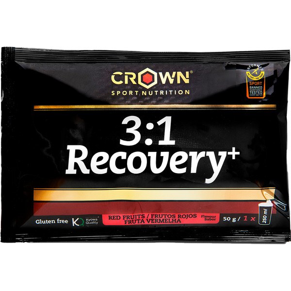 Crown Sport Nutrition 3:1 Recovery+ Ongeveer 50 G - Spierherstel voor duursporten met anti-doping geïnformeerde sportcertificering. Zonder gluten