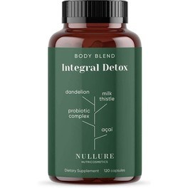 Nullure Detox Natural 120 Caps - Proteger el Hígado - Cardo Mariano + Cúrcuma + Diente de León + Probióticos