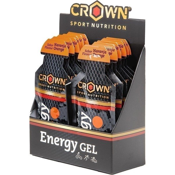 Crown Sport Nutrition Energy Gel 12x40gr - Technische Energiegelpackung mit extra Natrium und Aminosäuren