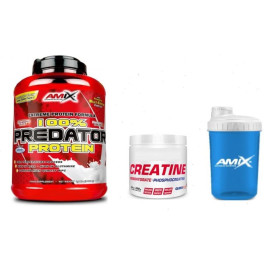Amix Predator Protein - 2 Kg Vainilla + Creatine 200 Gramos + Mezclador