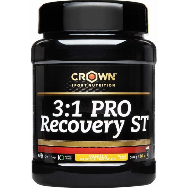 Crown Sport Nutrition 3:1 PRO Recovery ST 590 g, Recuperador Muscular Sin gluten con estudio científico y certificación antidoping Informed Sport
